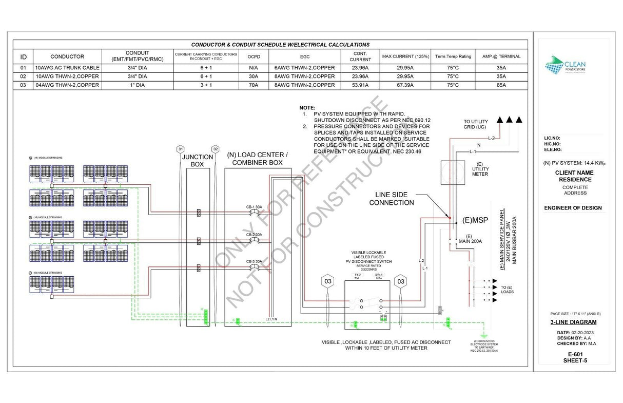 Solar System Design Plan 14.4 KW