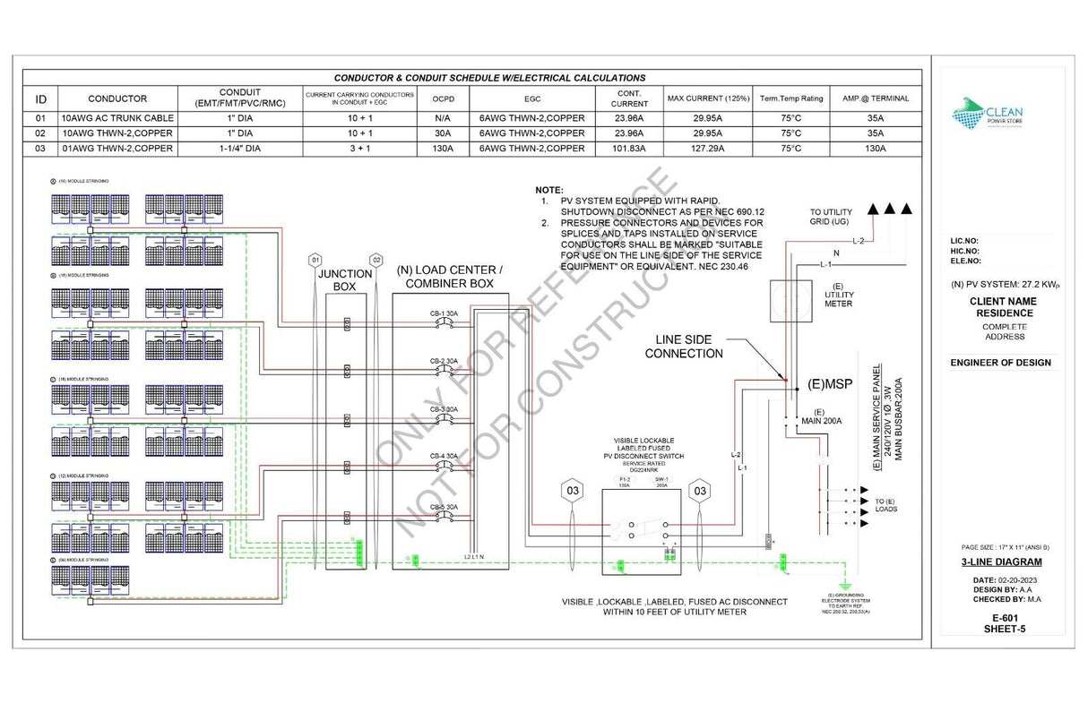 Solar System Design Plan 27.2 KW