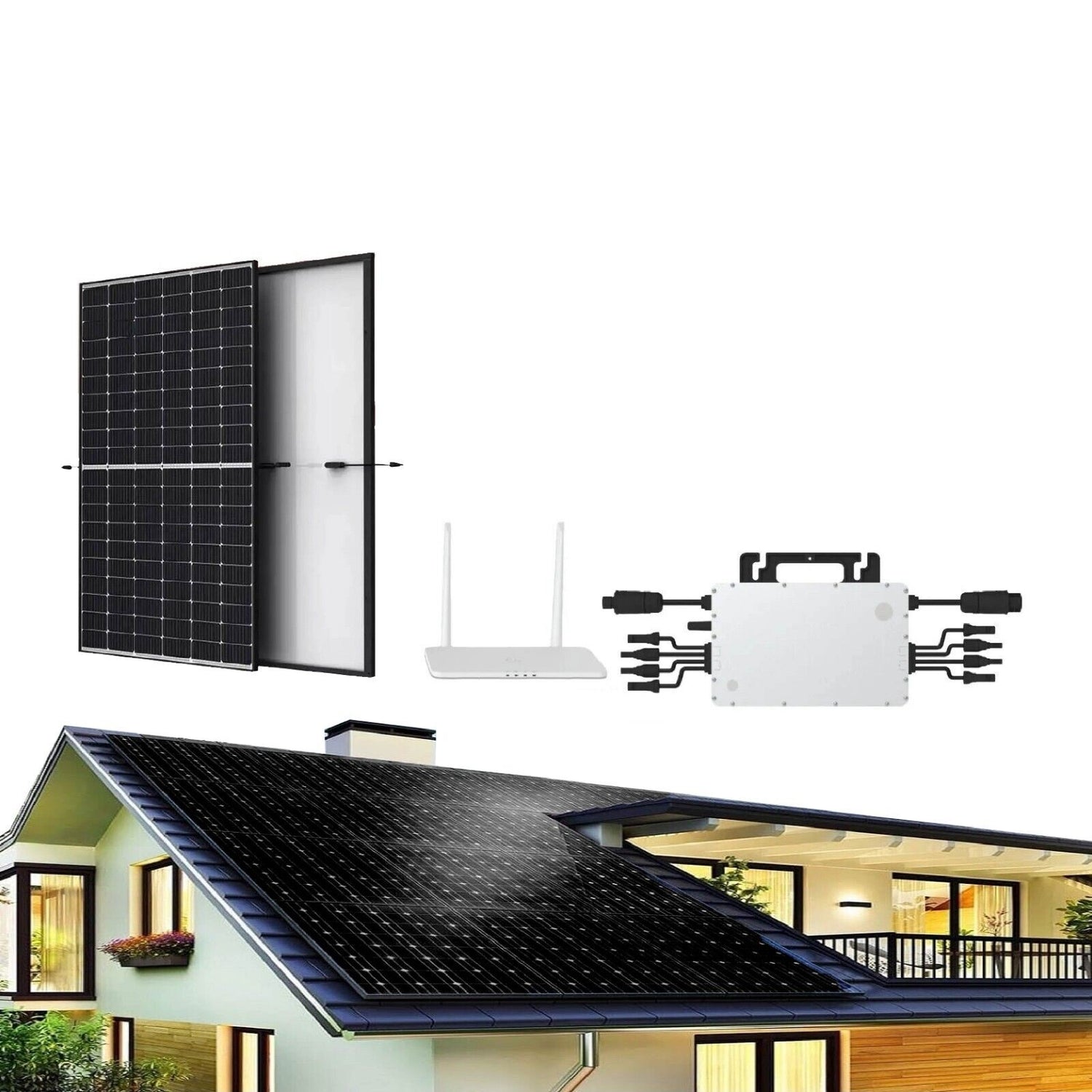 12.96 KW Solar Panels DIY Grid Tie Kit with Microinverter & Racking On-Grid