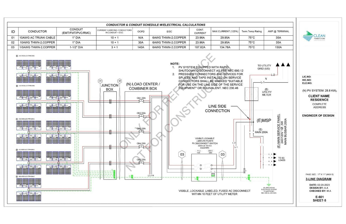 Solar System Design Plan 28.8 KW