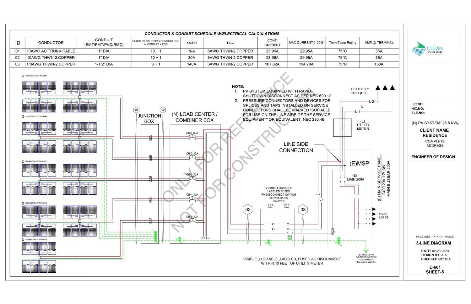 Solar System Design Plan 28.8 KW