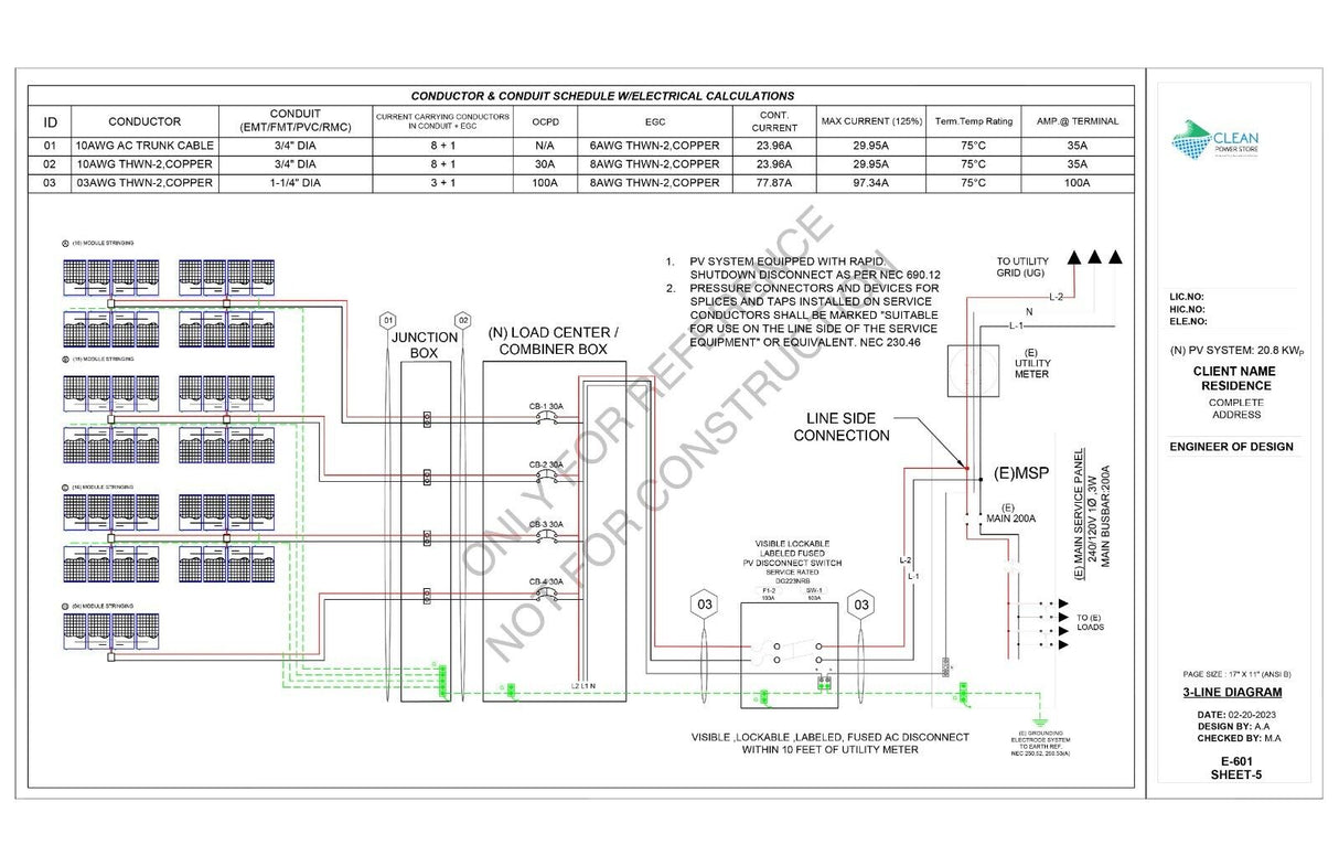 Solar System Design Plan 20.8 KW