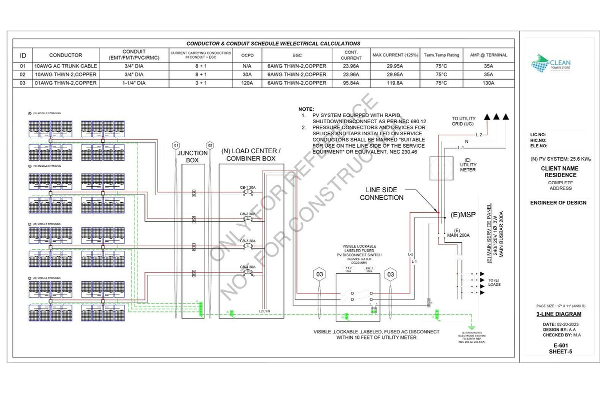 Solar System Design Plan 25.6 KW