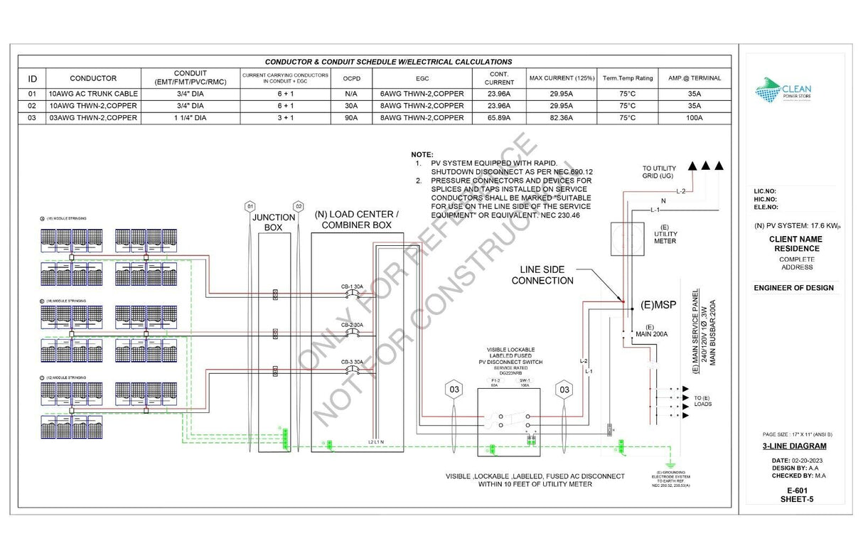 Solar System Design Plan 17.6 KW