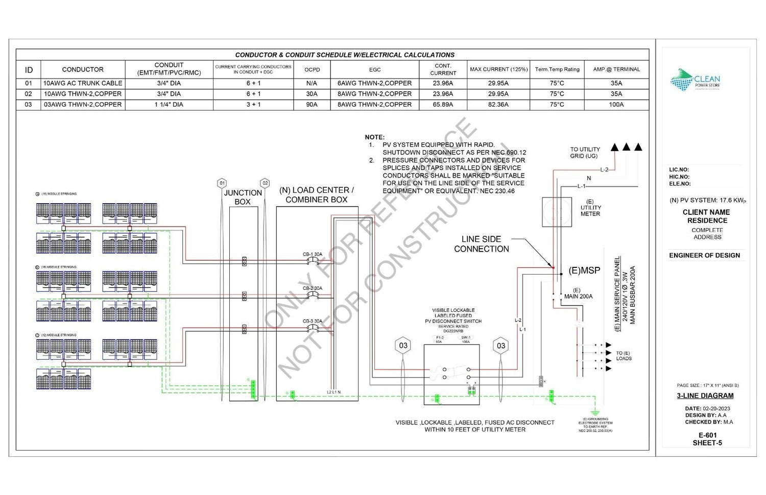 Solar System Design Plan 17.6 KW