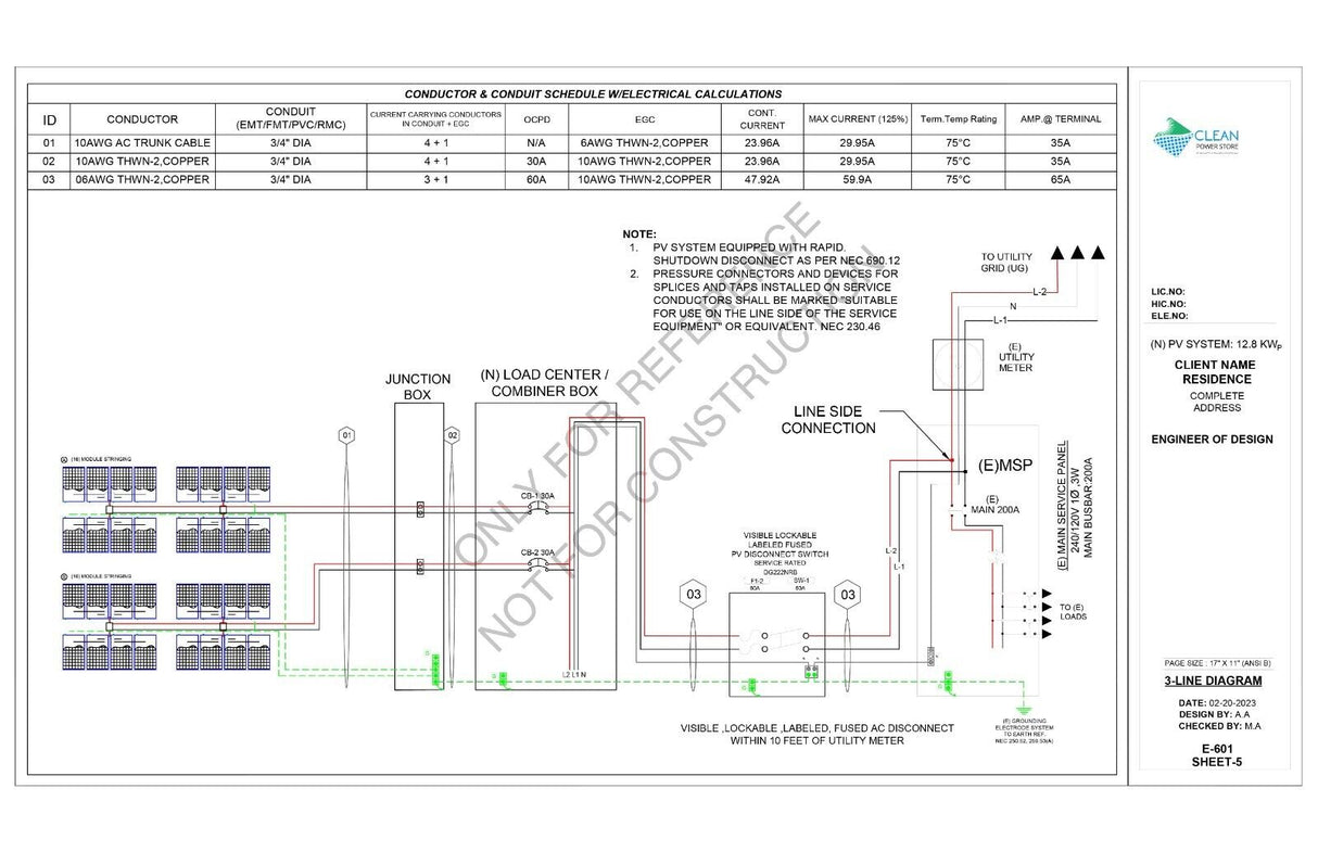 Solar System Design Plan 12.8 KW