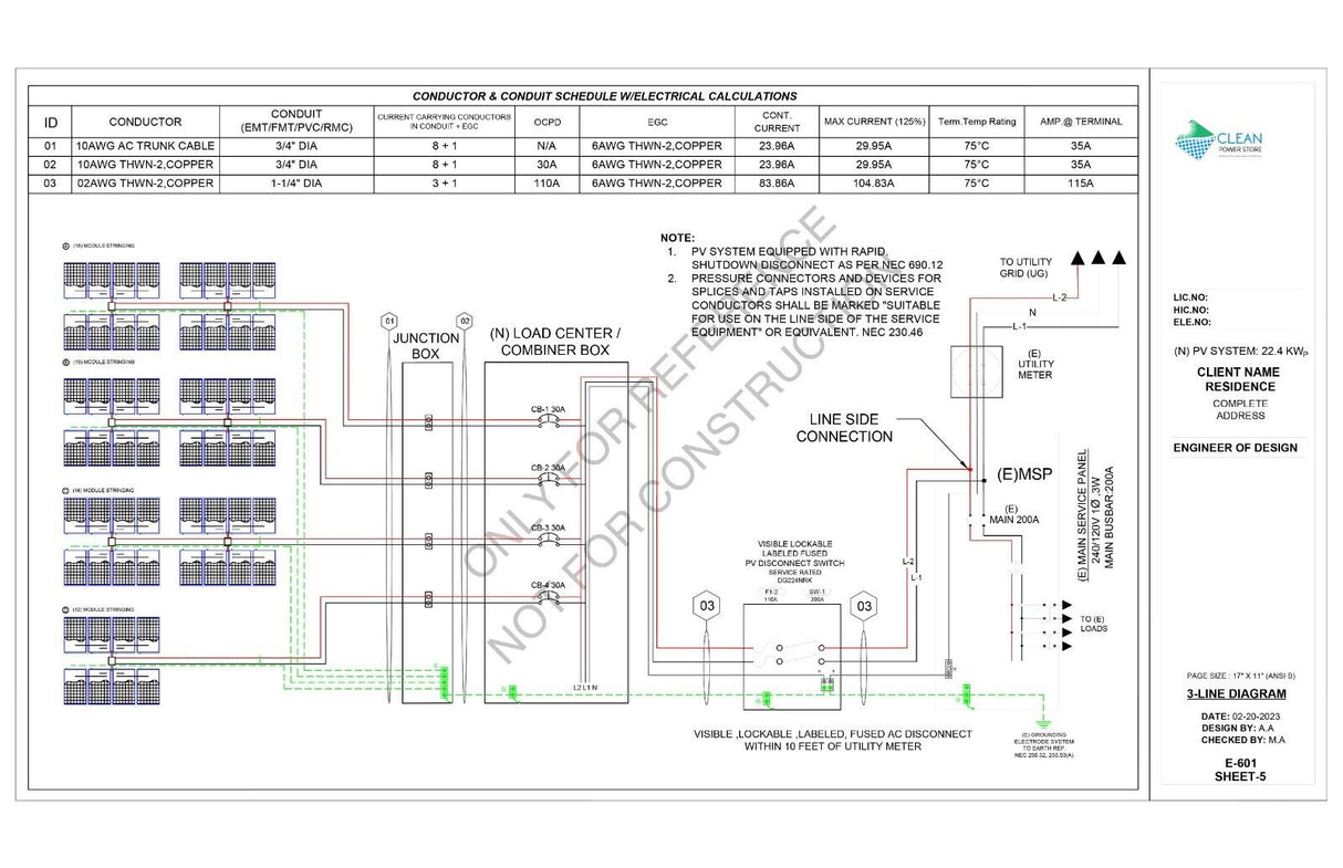 Solar System Design Plan 22.4 KW