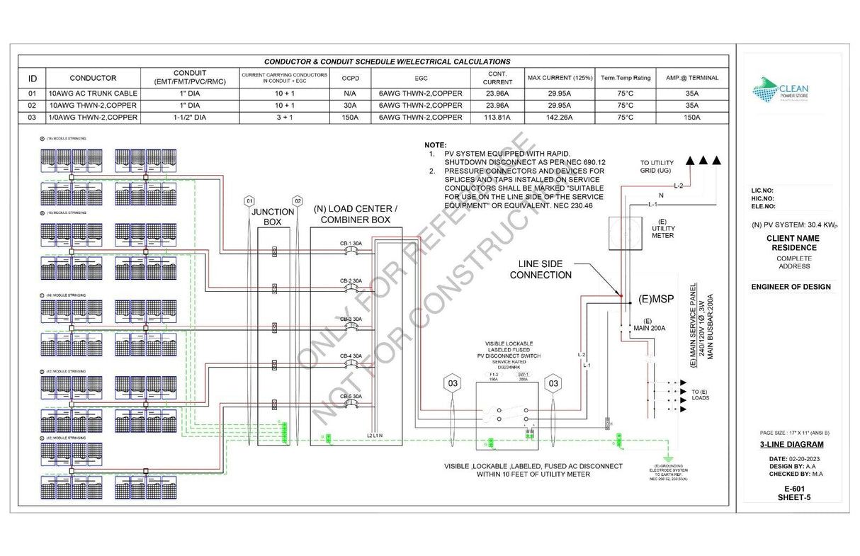 Solar System Design Plan 30.4 KW