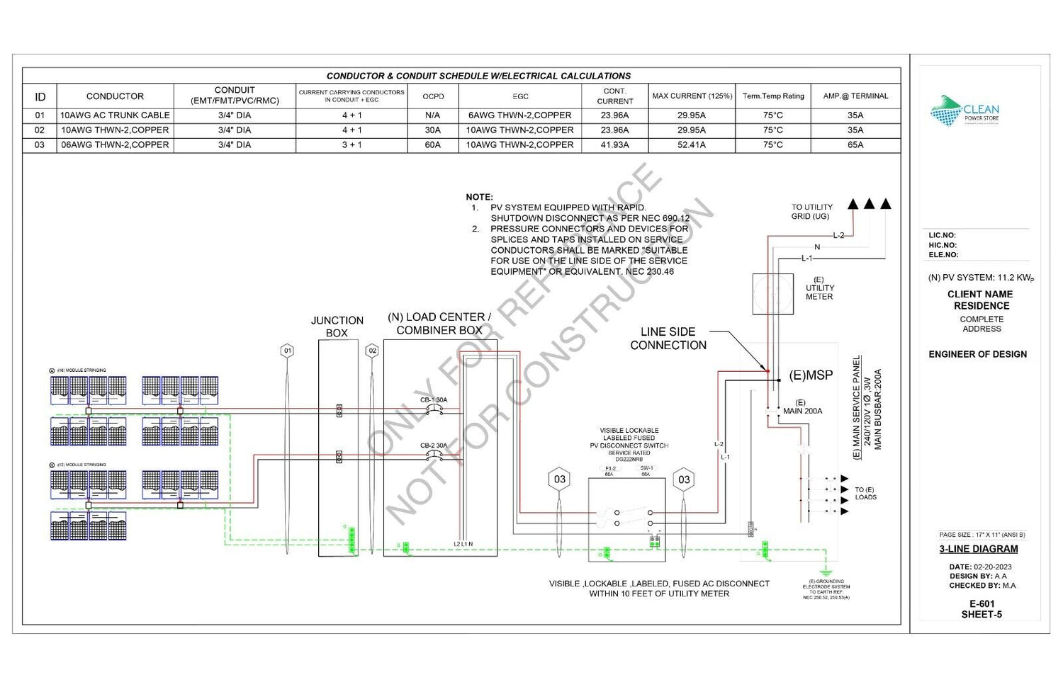 Solar System Design Plan 11.2 KW