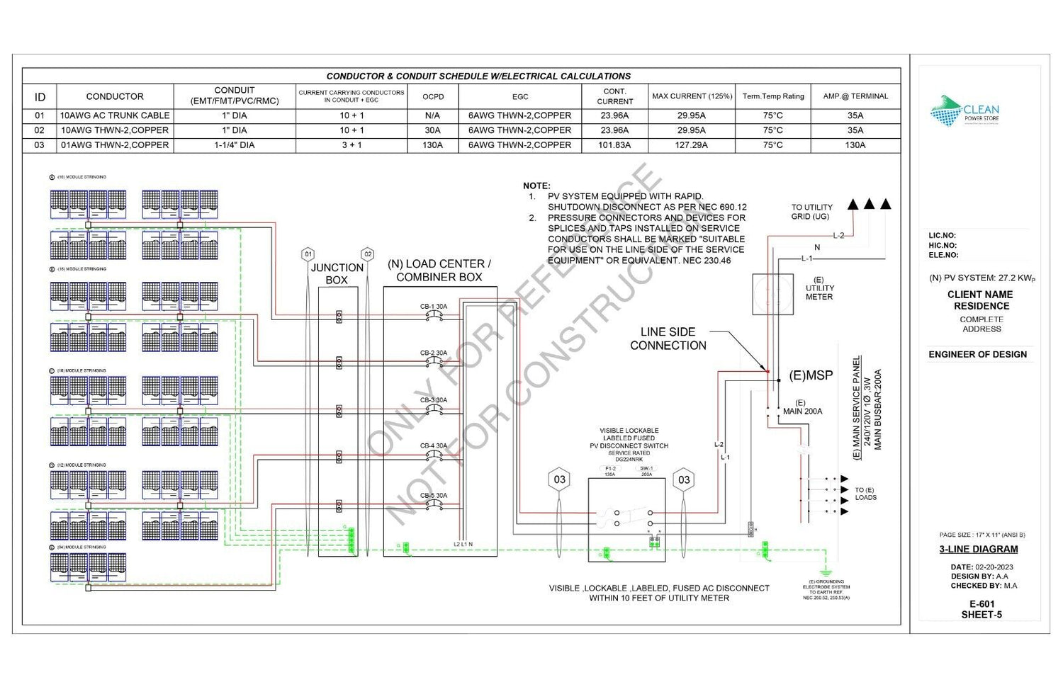 Solar System Design Plan 27.2 KW