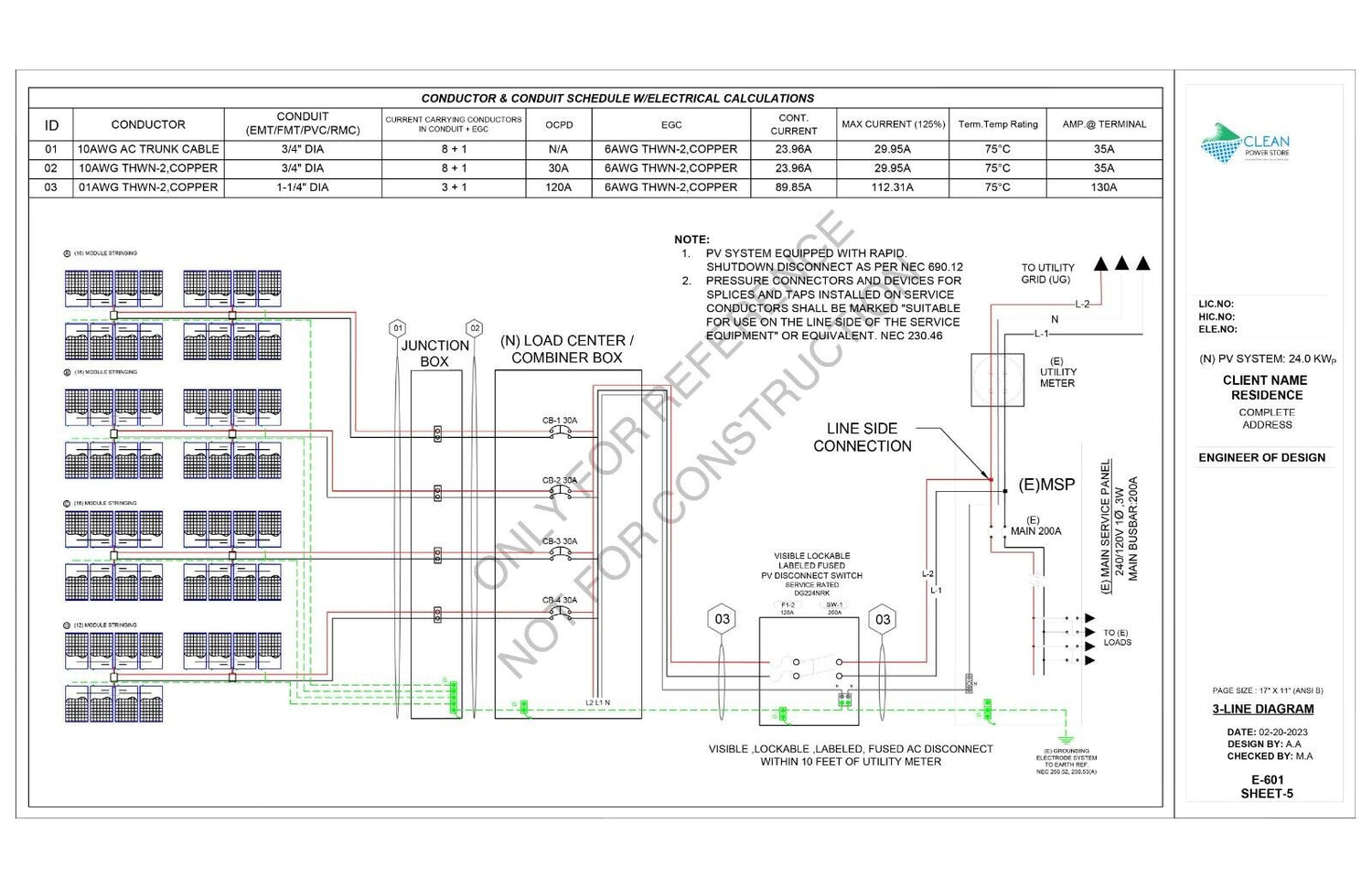 Solar System Design Plan 24.0 KW