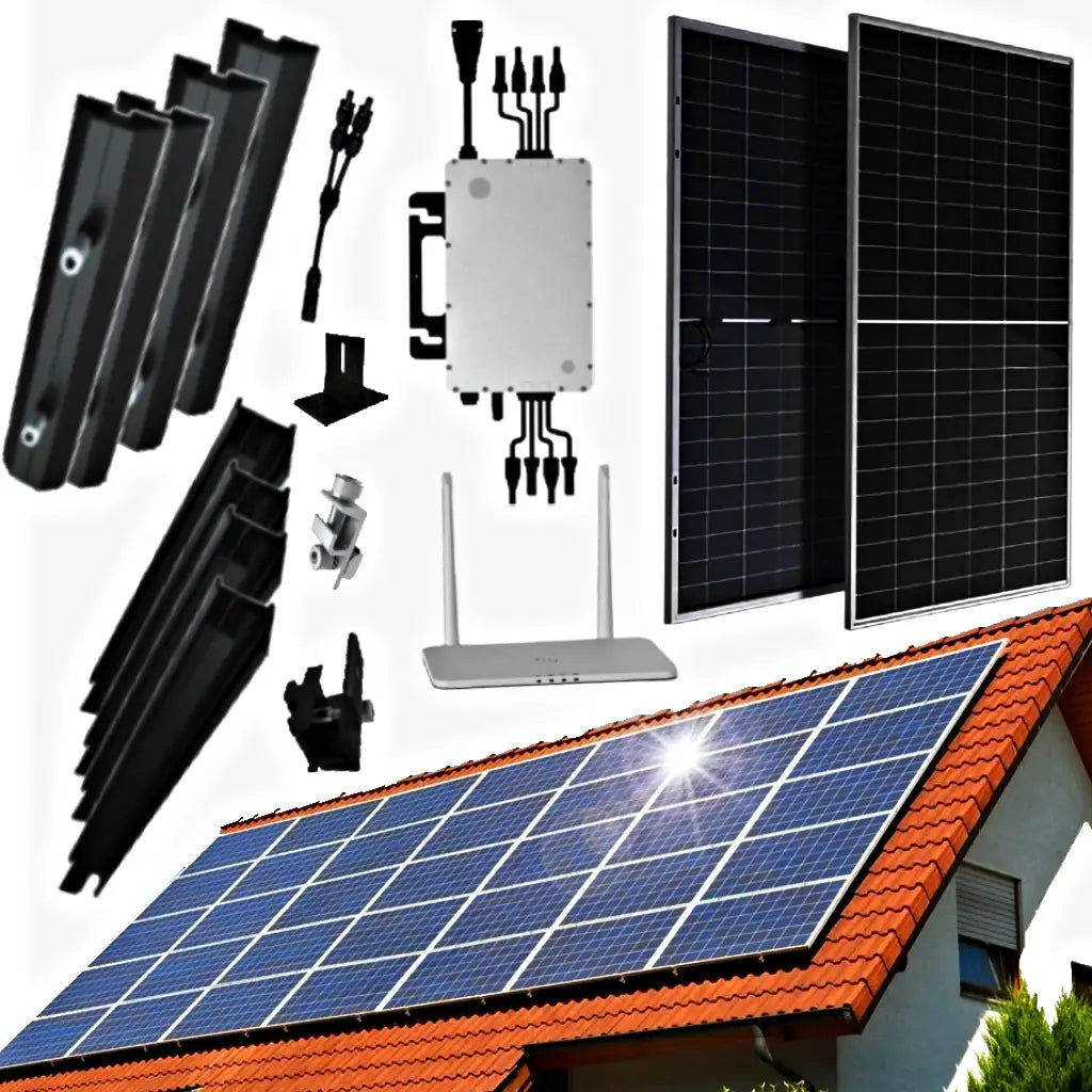 1.6kW–32kW DIY Solar Panel Kit | Grid-Tie System with Micro-Inverters & Racking