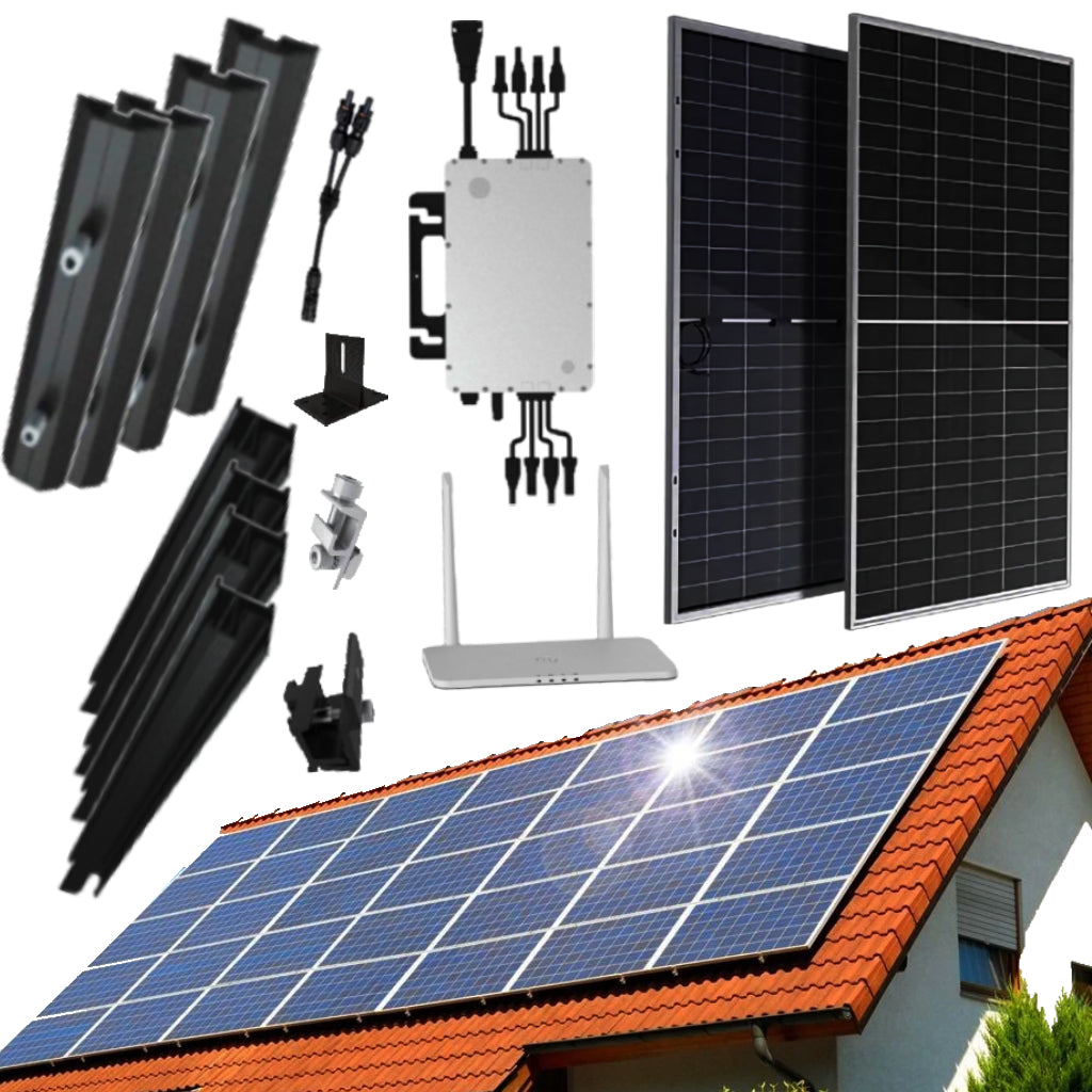 1.6kW–32kW DIY Solar Panel Kit | Grid-Tie System with Micro-Inverters & Racking