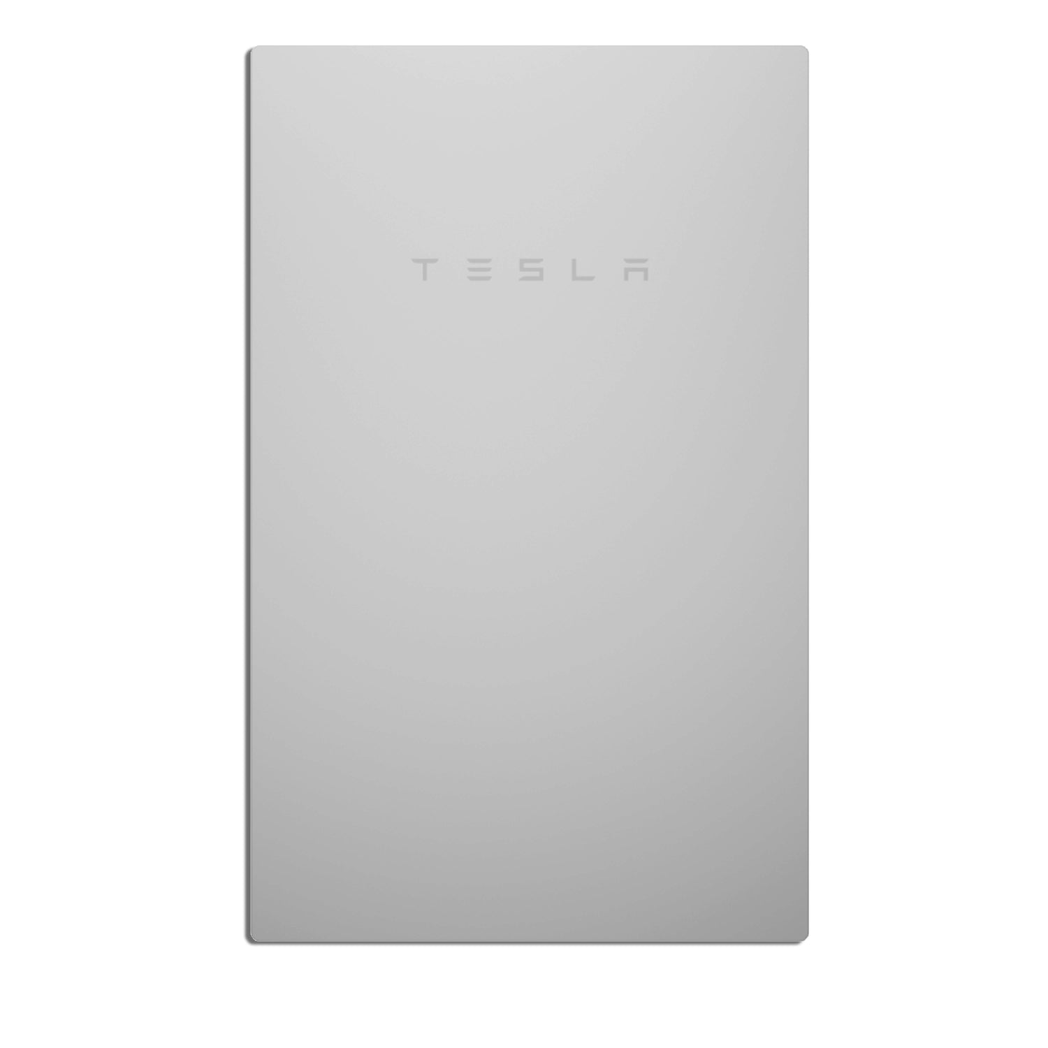 Tesla Gateway 3 energy management system, predominantly white in color, with the Tesla logo visible on the front.