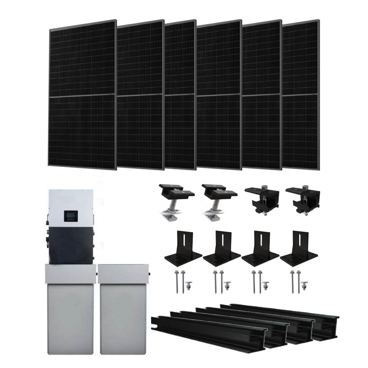 Hybrid Solar Kit-14.5 kW Solar PV input | 12 kW AC Output Up To 42.9 kWh Backup