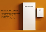 ENERGY STORAGE SYSTEM 7.6kWatt Inverter & 10kWh storage capacity DIY Full Home Battery Backup system with ATS /  Grid & Off-Grid