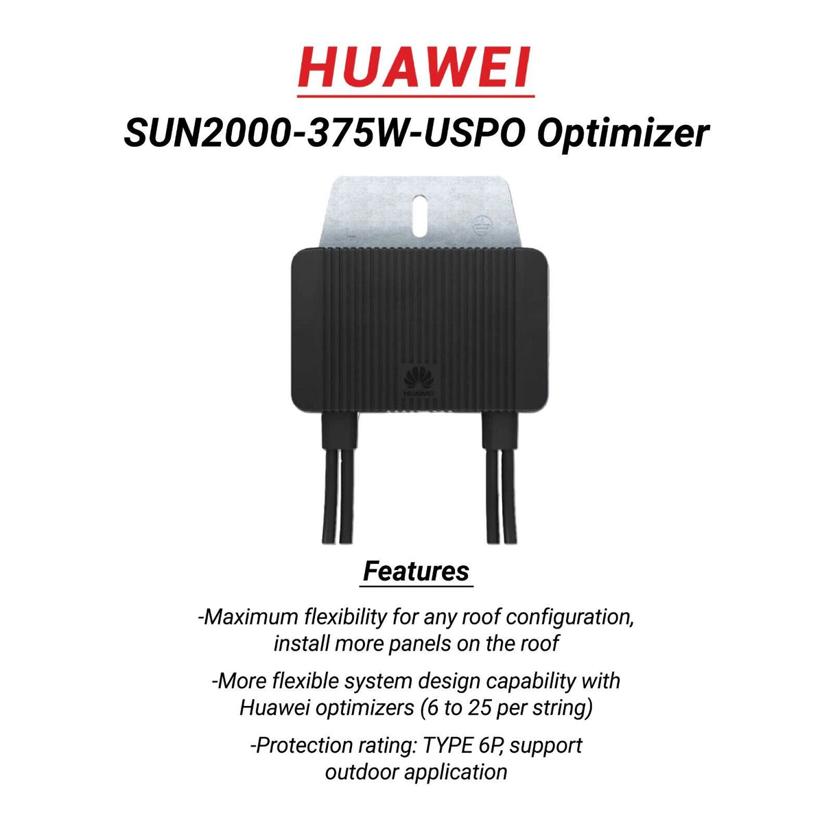 10x375W HUAWEI Smart PV Optimizers (SUN2000-375W-USP0) Enhanced Solar