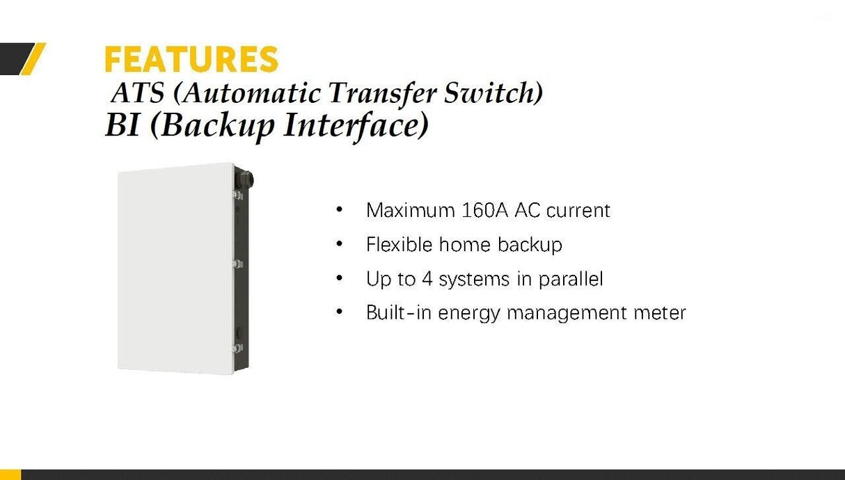 ENERGY STORAGE SYSTEM 7.6kWatt Inverter & 10kWh storage capacity DIY Full Home Battery Backup system with ATS /  Grid & Off-Grid