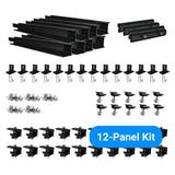 Solar Panel Roof Rack Kit | 4-24 x 300-400W Panels, Easy DIY Installation Asphalt shingle Roofs