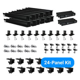 Solar Panel Roof Rack Kit | 4-24 x 300-400W Panels, Easy DIY Installation Asphalt shingle Roofs