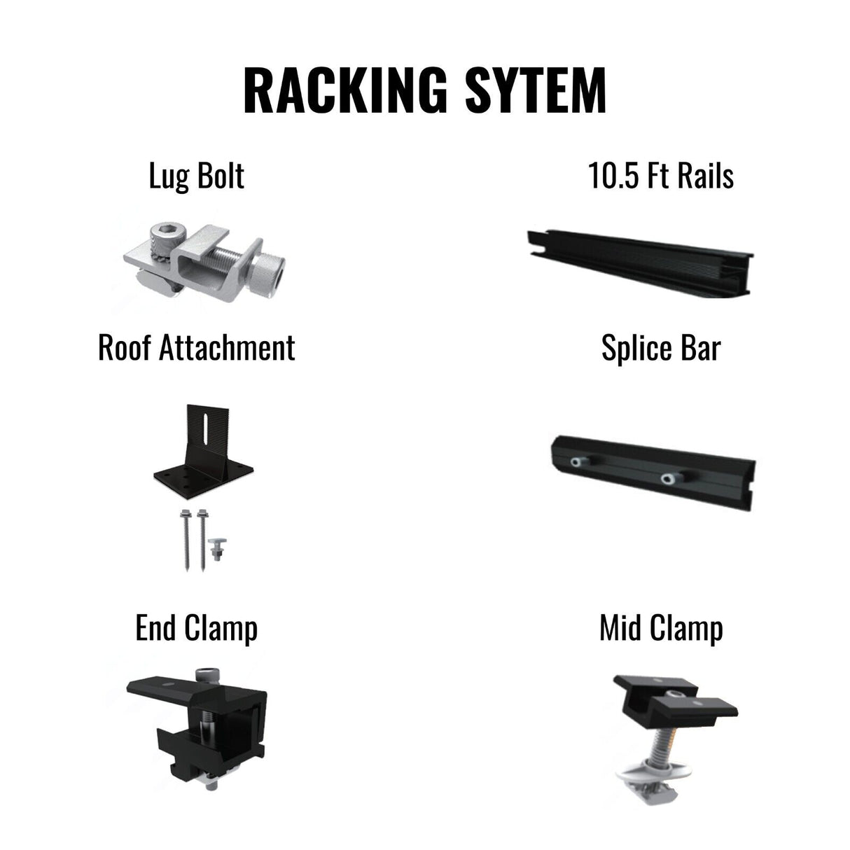 2.5KW DIY Solar Panel Kit Grid-Tie system With Micro-Inverter & Racking System