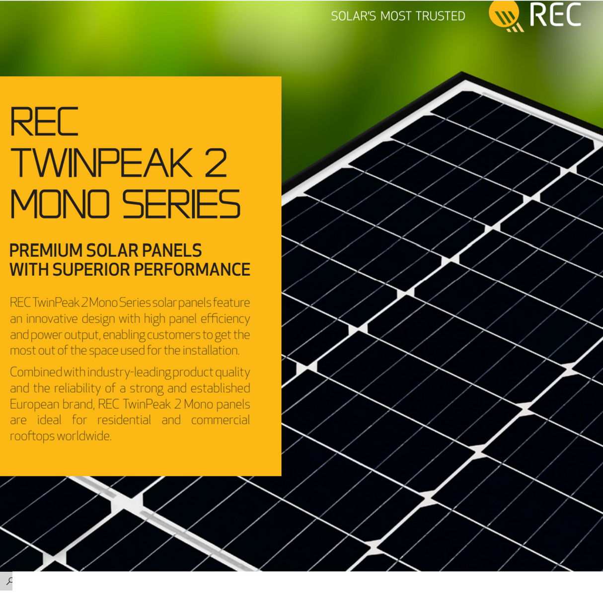 14x REC 320W Mono Solar Panels (REC320TP2M) High Efficiency and Durable