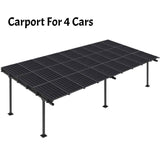 Steel Solar Carport / Gazebo Racking For 4 Cars 3x9 (Panels sold separately)