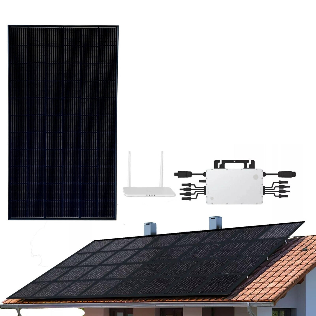 DIY kit with solar panel and homilies inverter