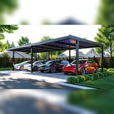 Steel Solar Carport / Gazebo Racking For 4 Cars 3x9 (Panels Sold Separately)
