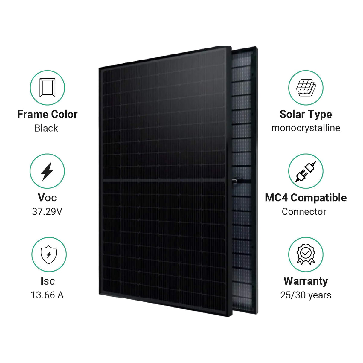 Recom 400W Solar Panel High Efficiency Mono Half-Cut Bifacial Module Panther Serie  RCM-400-7BMG