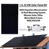 12.8KW DIY Solar Panel Kit Grid-Tie Micro-Inverter Racking Home Energy