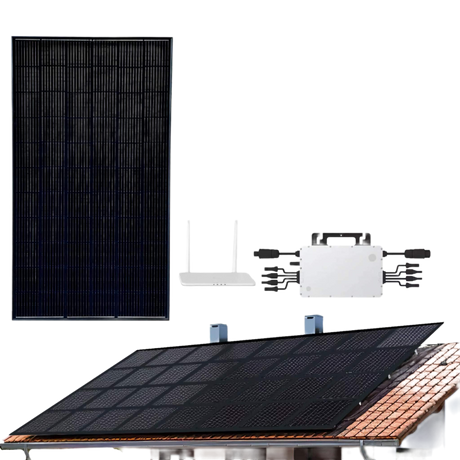 1.6KW-32KW DIY Solar Panel Kit Grid-Tie Micro-Inverter Racking Home Solar System