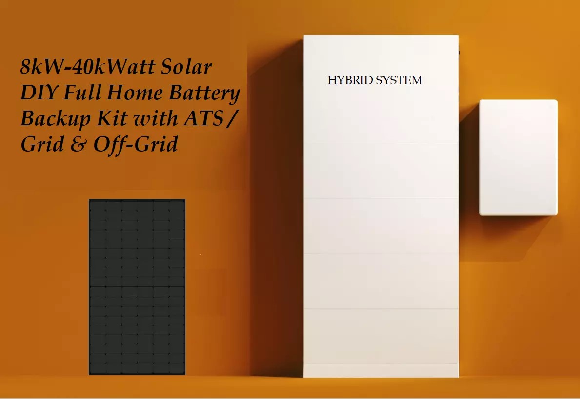 16KW Solar DIY kit with 20 kWh Battery Backup Kit Home ATS Grid & Off-Grid Energy System