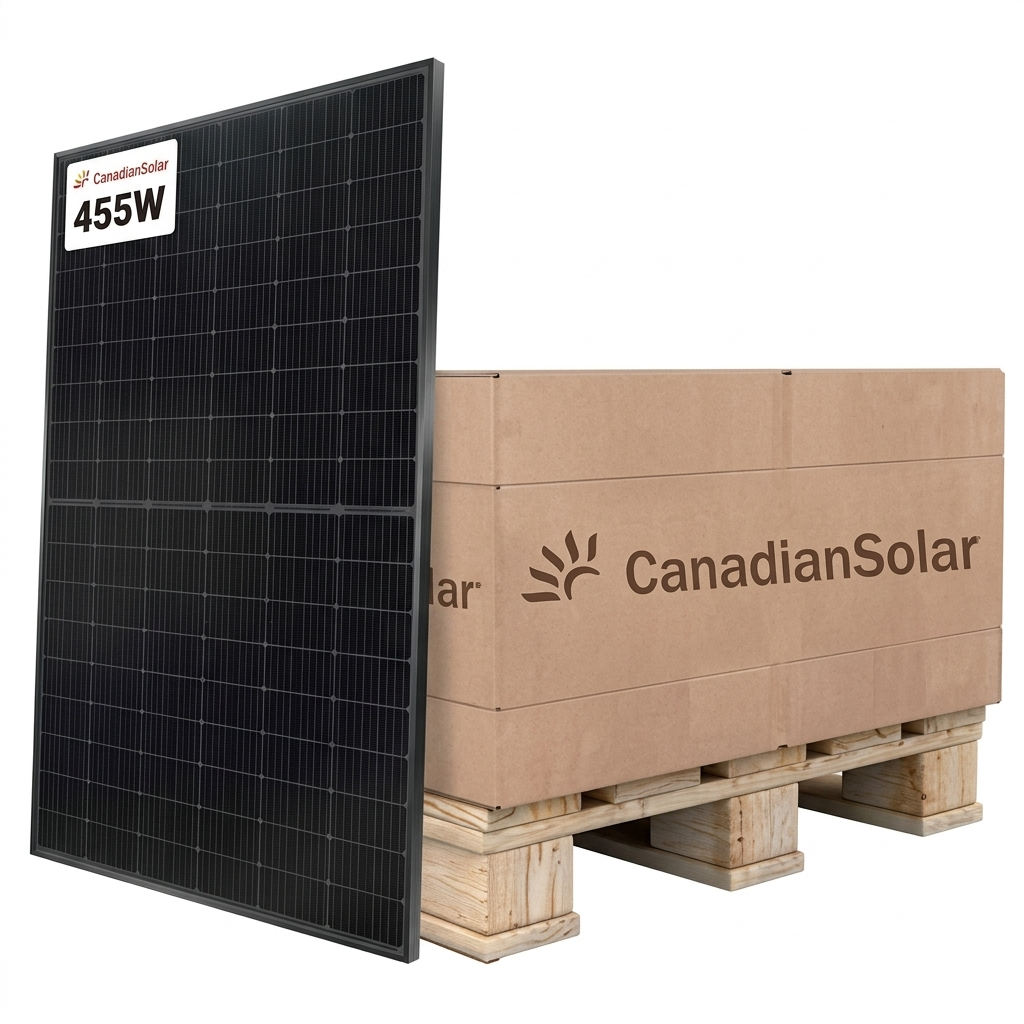 Canadian Solar 455W Black Monofacial Panel – 108 Half-Cells | Pallet of 30 | CS6.1-54TM-455H