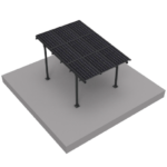Steel Solar 1-Car Carport/Gazebo - Black, Panels Sold Separately, Solar Ready, Outdoor